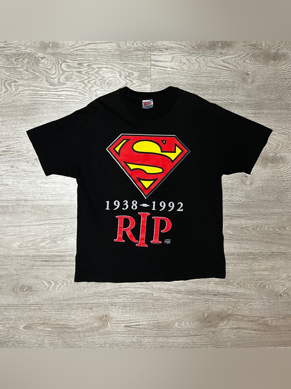 1992 Superman RIP DC Comics Vintage Graphic T-Shirt